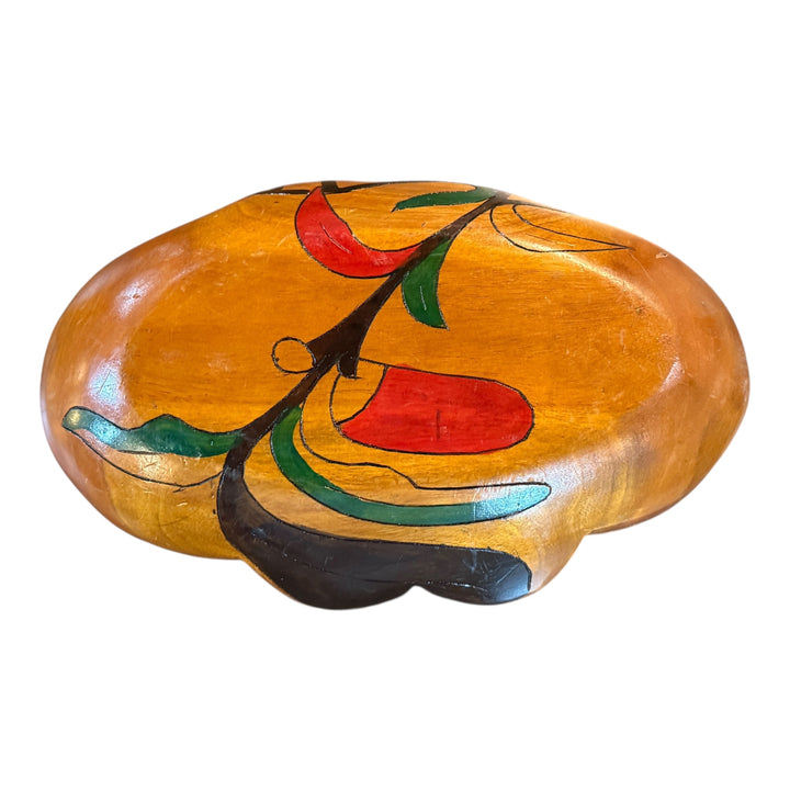 Hand Painted Divided Wooden Bowl