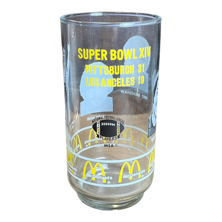 McDonalds Drinking Glass Pittsburgh Steelers Superbowl XIV