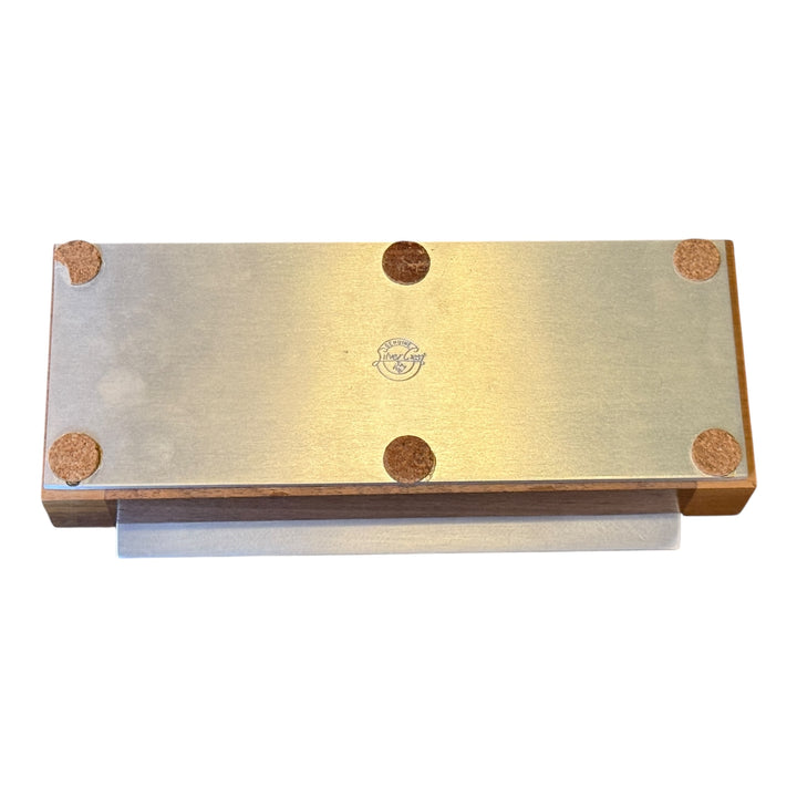 Vintage Silver Crest Kaiser Aluminum & Walnut Cigarette Box