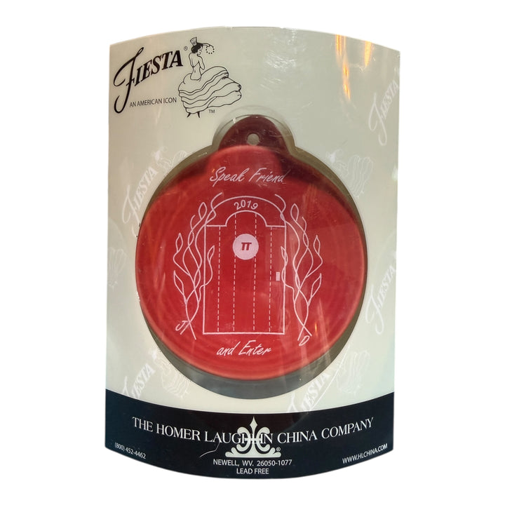 Fiestaware Scarlet Ornament Commissioned for Wedding 2019