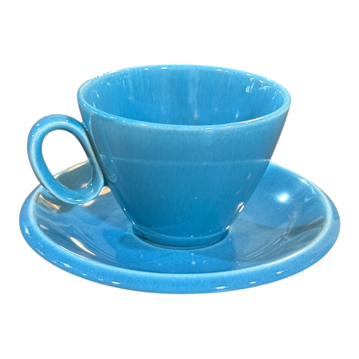 Homer Laughlin Epicure Turquoise Teacup & Saucer