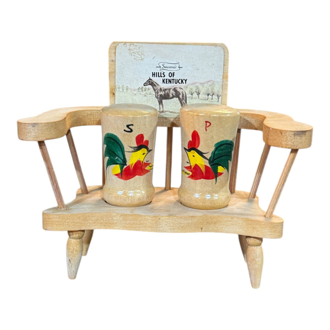 Hills of Kentucky Wooden Salt & Pepper Shakers
