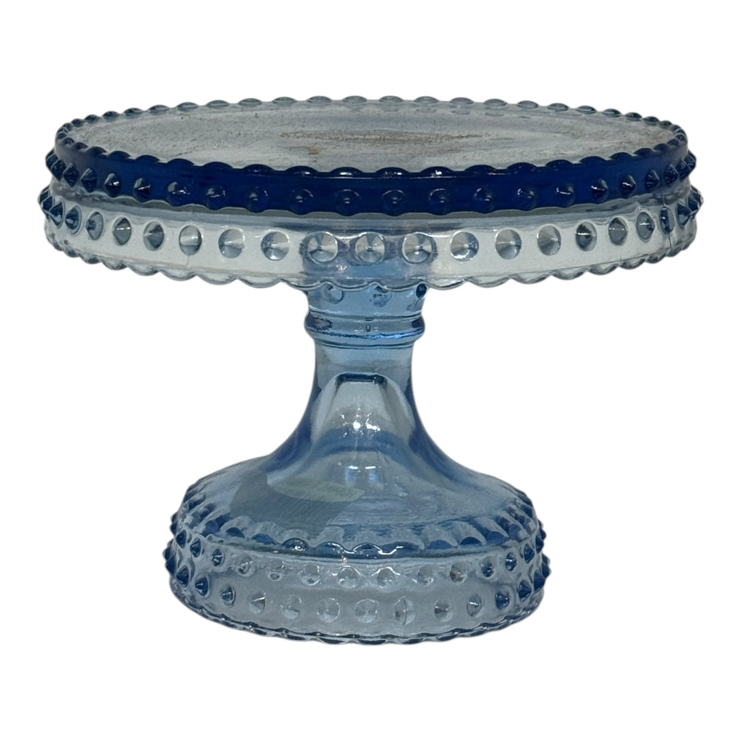 Vintage L.E. Smith Hobail Blueberry Cake Pedestal