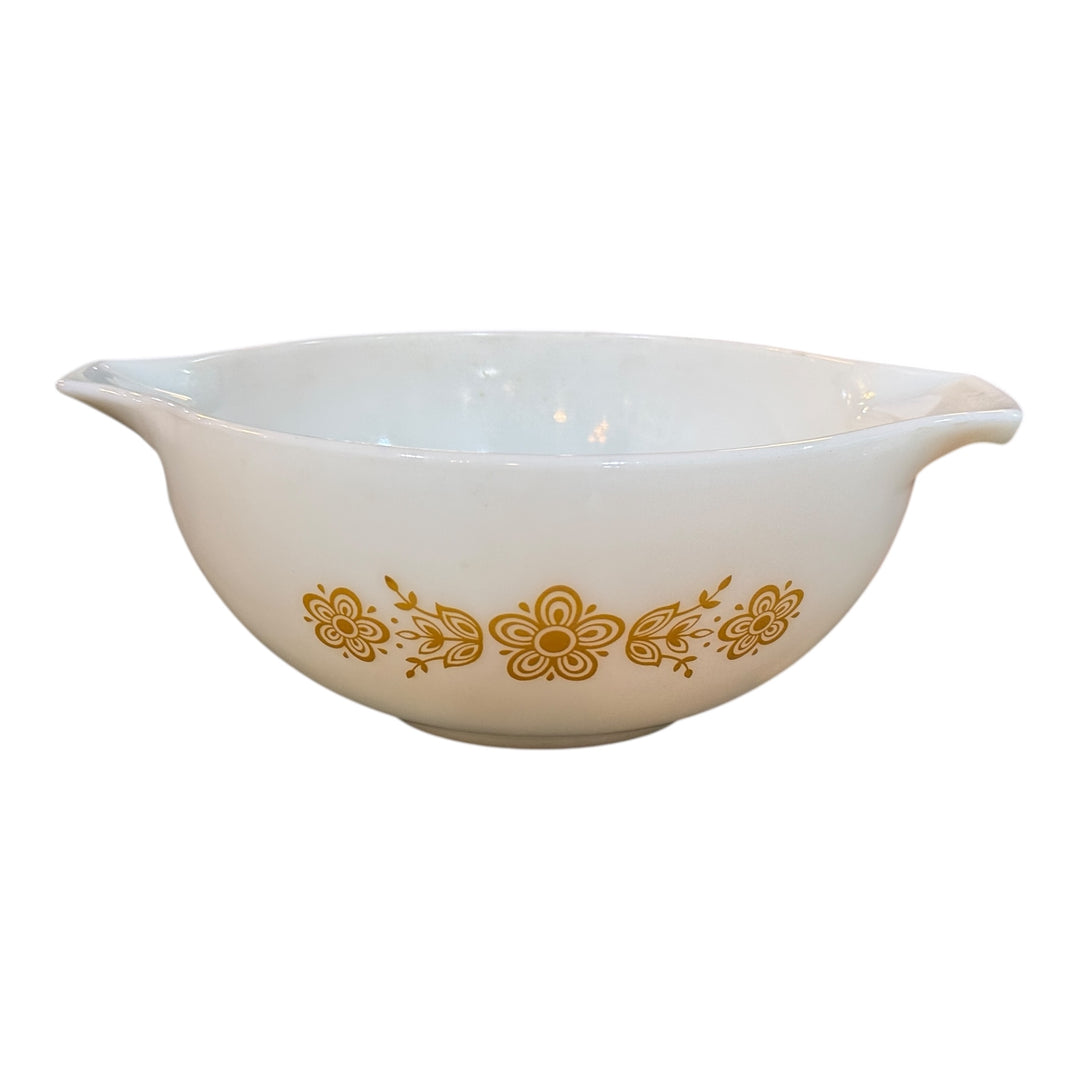 Vintage Pyrex Cinderella Butterfly Gold Nesting Mixing Bowl #443