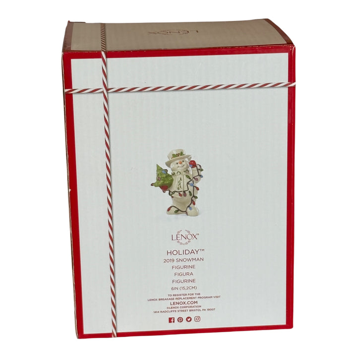 Lenox 2019 Snowman Figurine New In Box