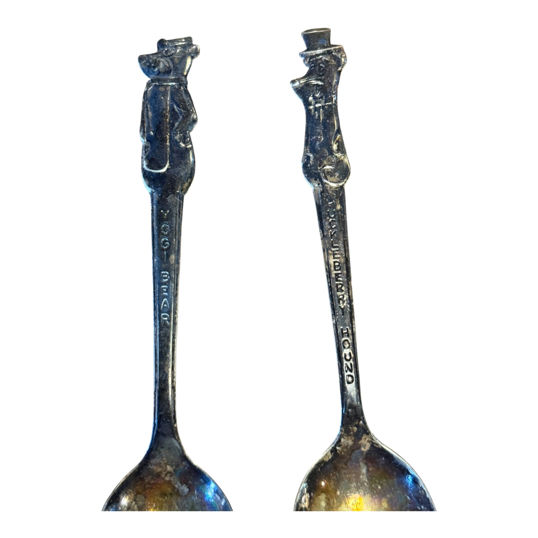Yogi Bear & Huckleberry Hound I S Silver-plate Cereal Spoons