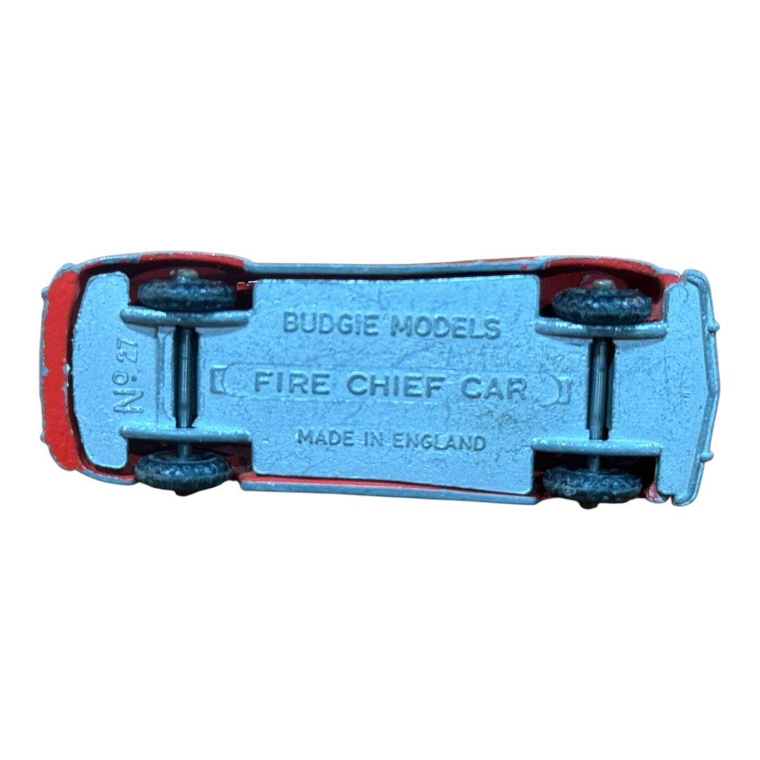 Vintage 1960s Red Budgie Models No. 27 Fire Chief Car