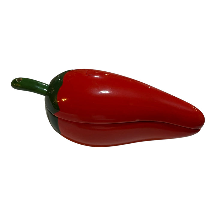 Vintage Ceramic Red Chilli Pepper Salsa Serving Bowl