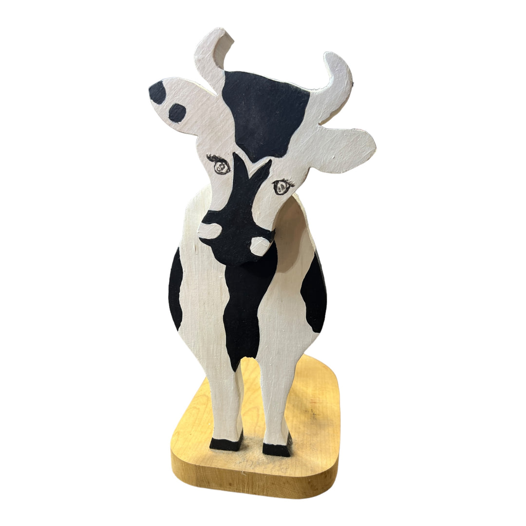 Wooden Cow Towel Holder