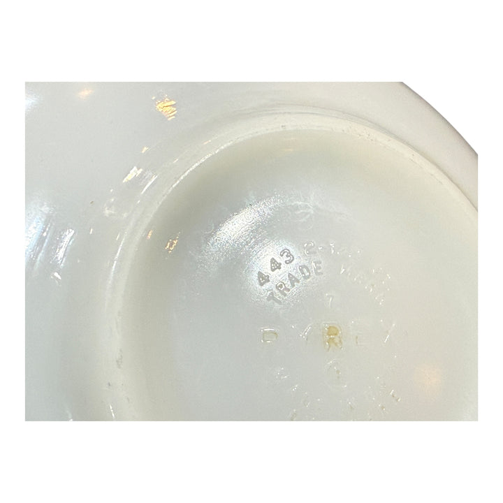 Vintage Pyrex Blue Turquoise Butterprint Rooster 2.5 Qt 443 Nesting Mixing Bowl