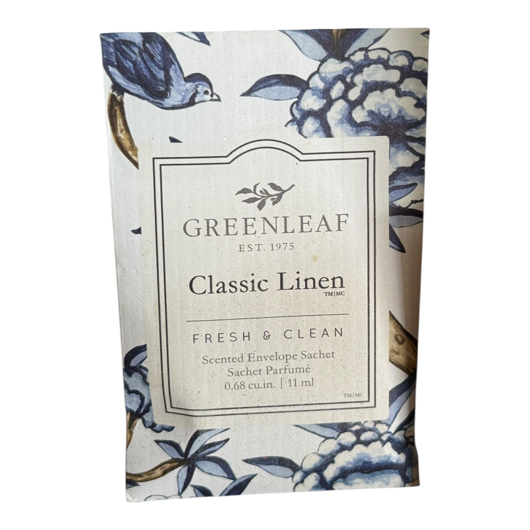 Greenleaf Small Sachet Classic Linen