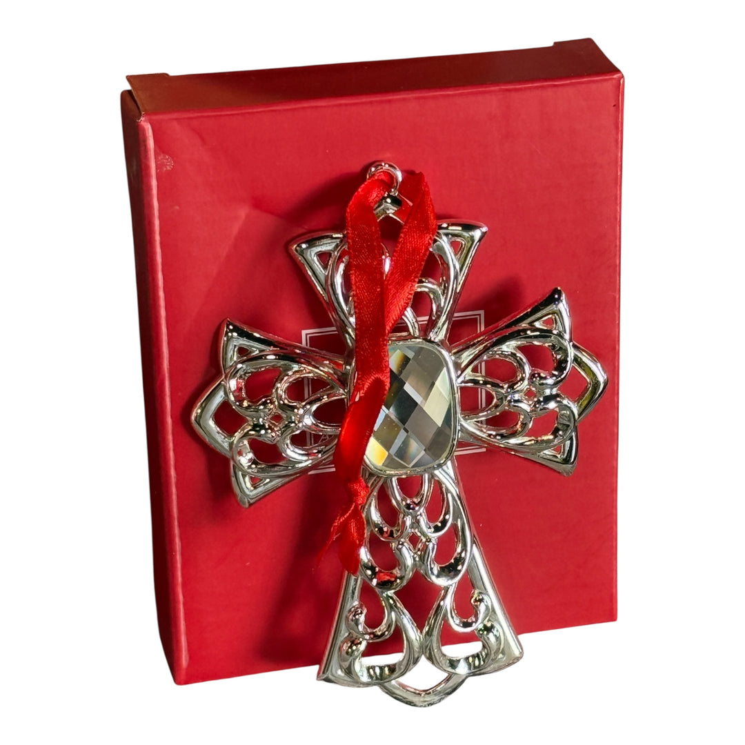 Lenox Cross Silverplate Ornament