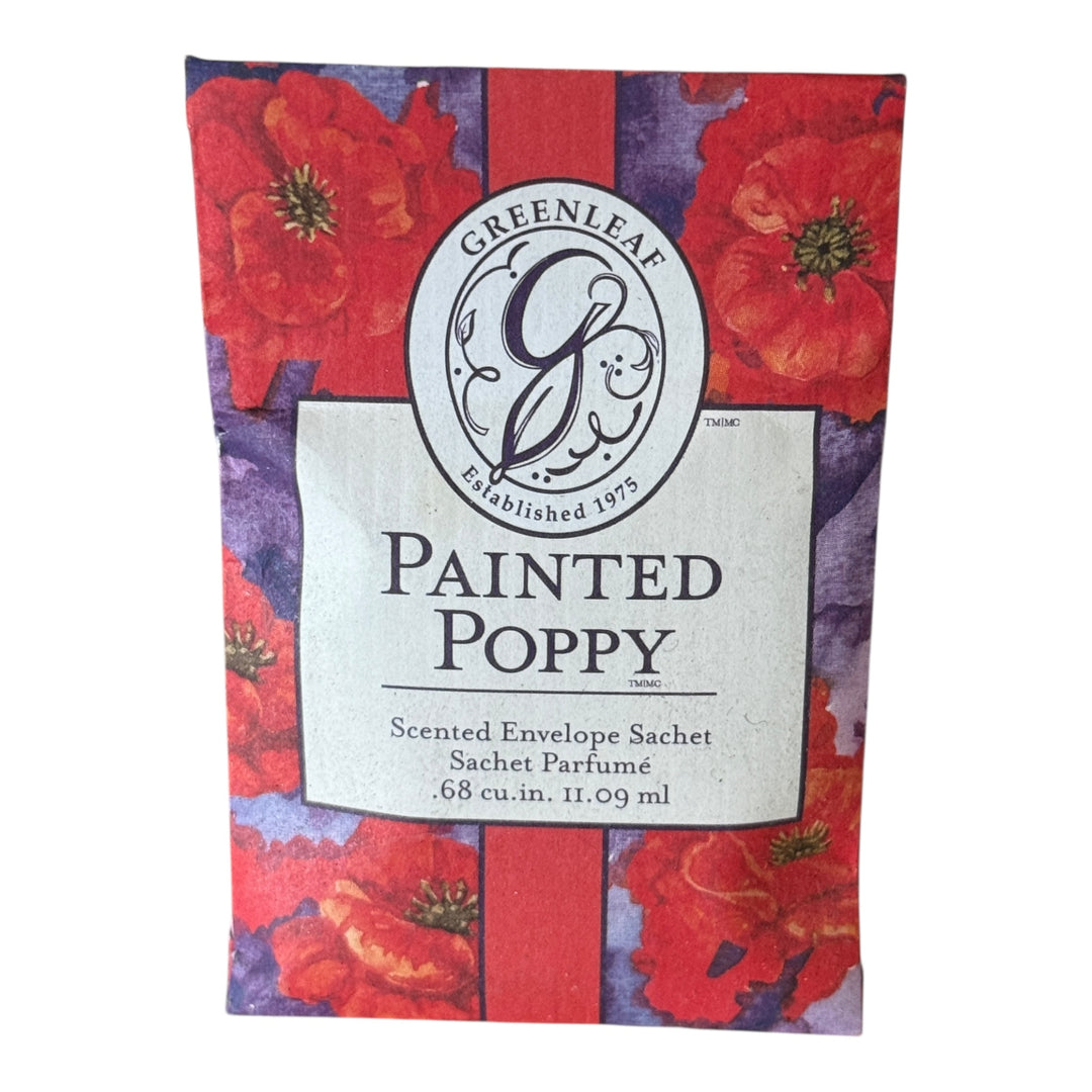 Greenleaf Small Sachet Painted Poppy