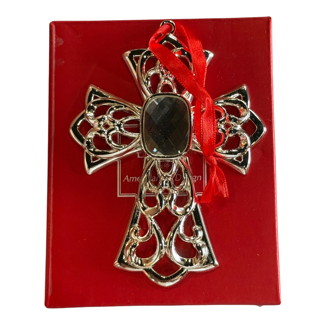 Lenox Cross Silverplate Ornament