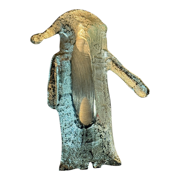 Brass Tone Santa Tray