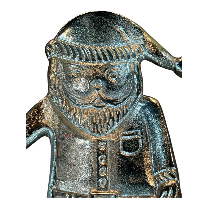 Brass Tone Santa Tray
