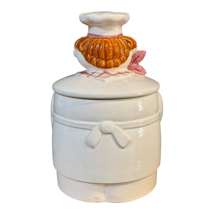 Vintage “Proud Chef Baker” Ceramic Cookie Jar With Lid From Japan