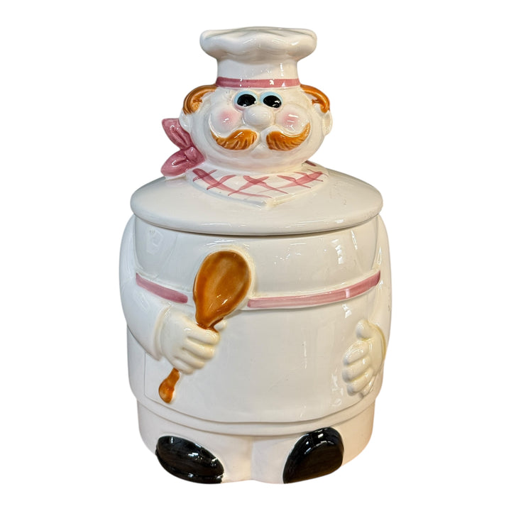 Vintage “Proud Chef Baker” Ceramic Cookie Jar With Lid From Japan