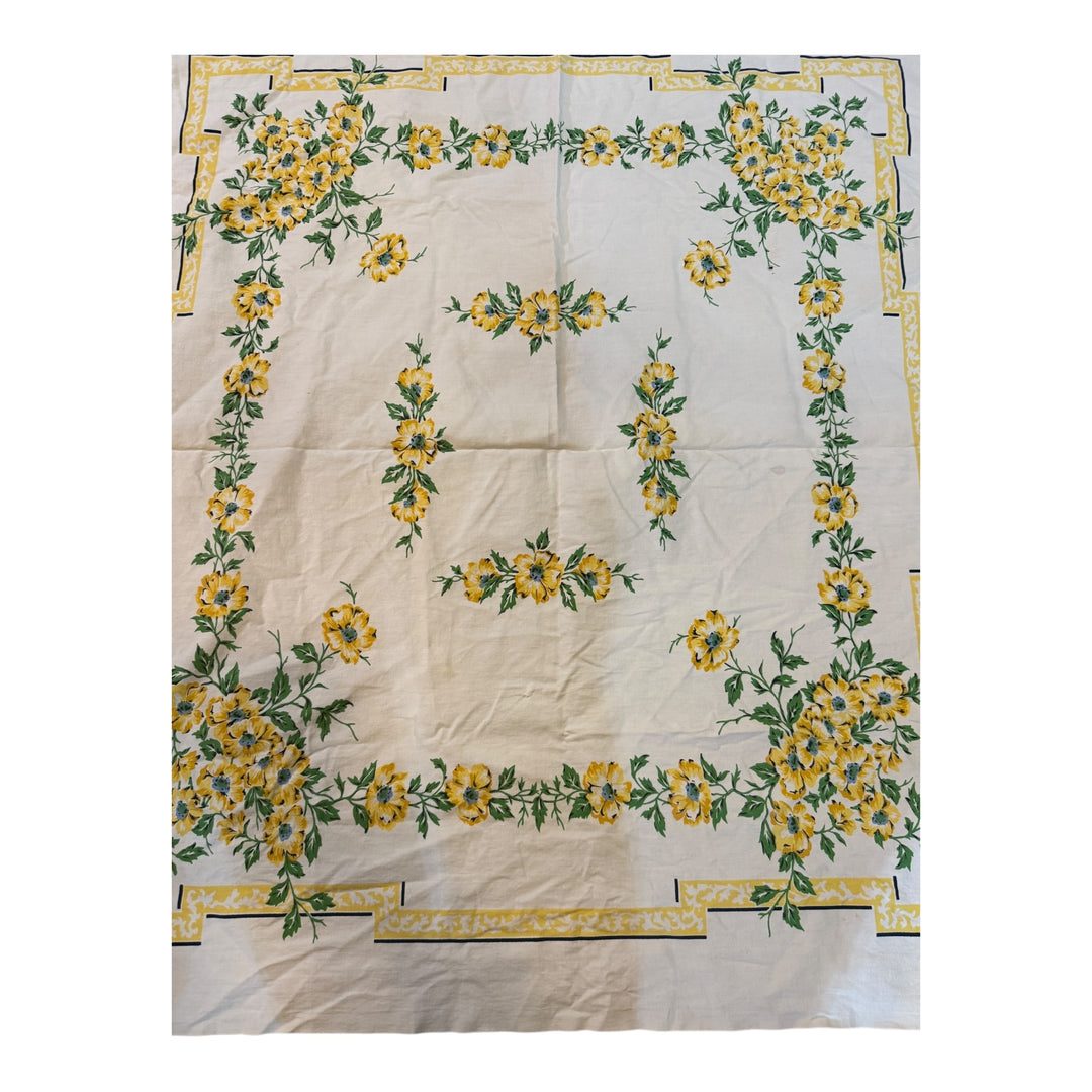 Vintage Floral Tablecloth