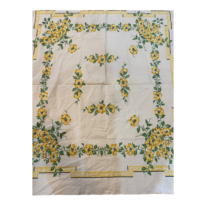 Vintage Floral Tablecloth