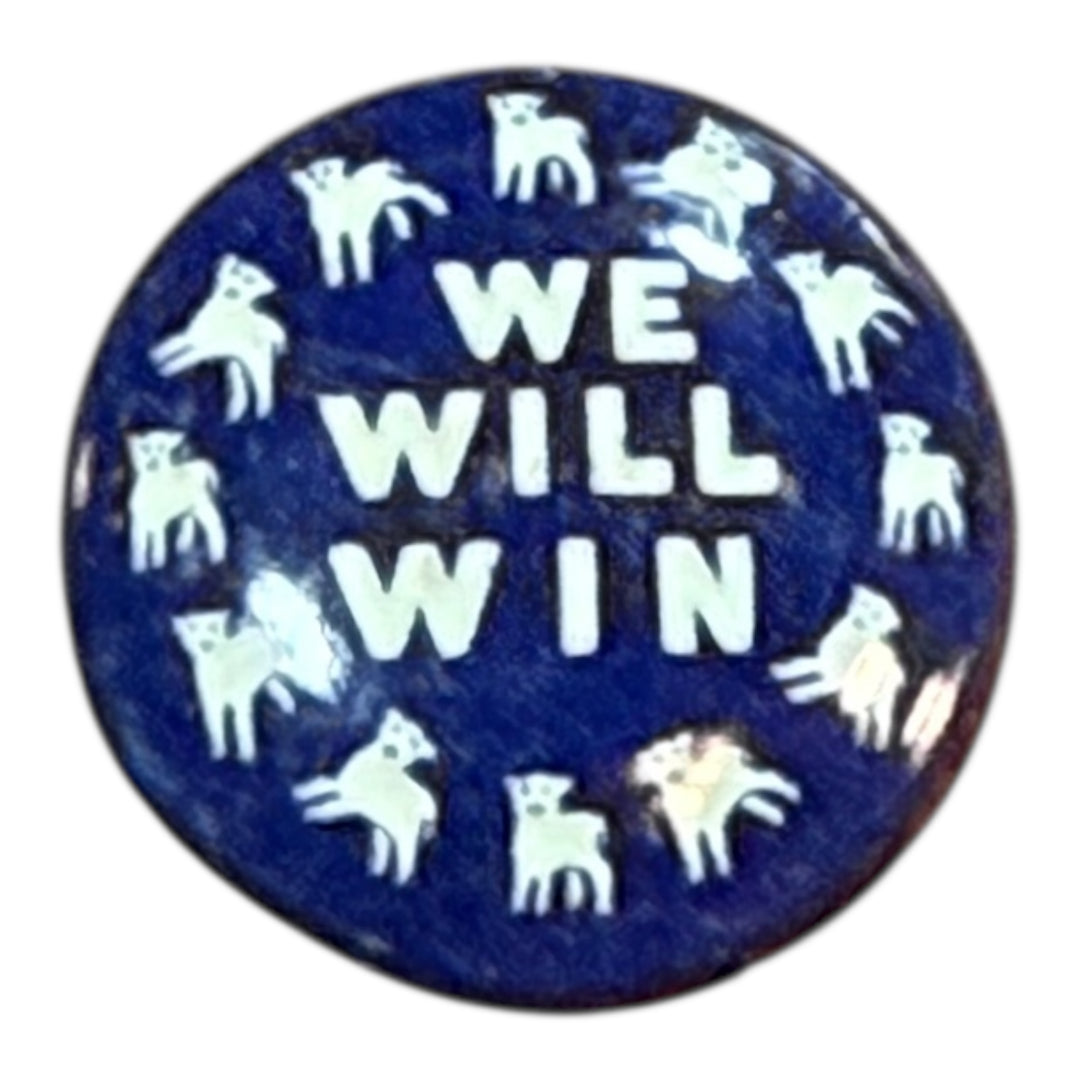 Vintage We Will Win Pin