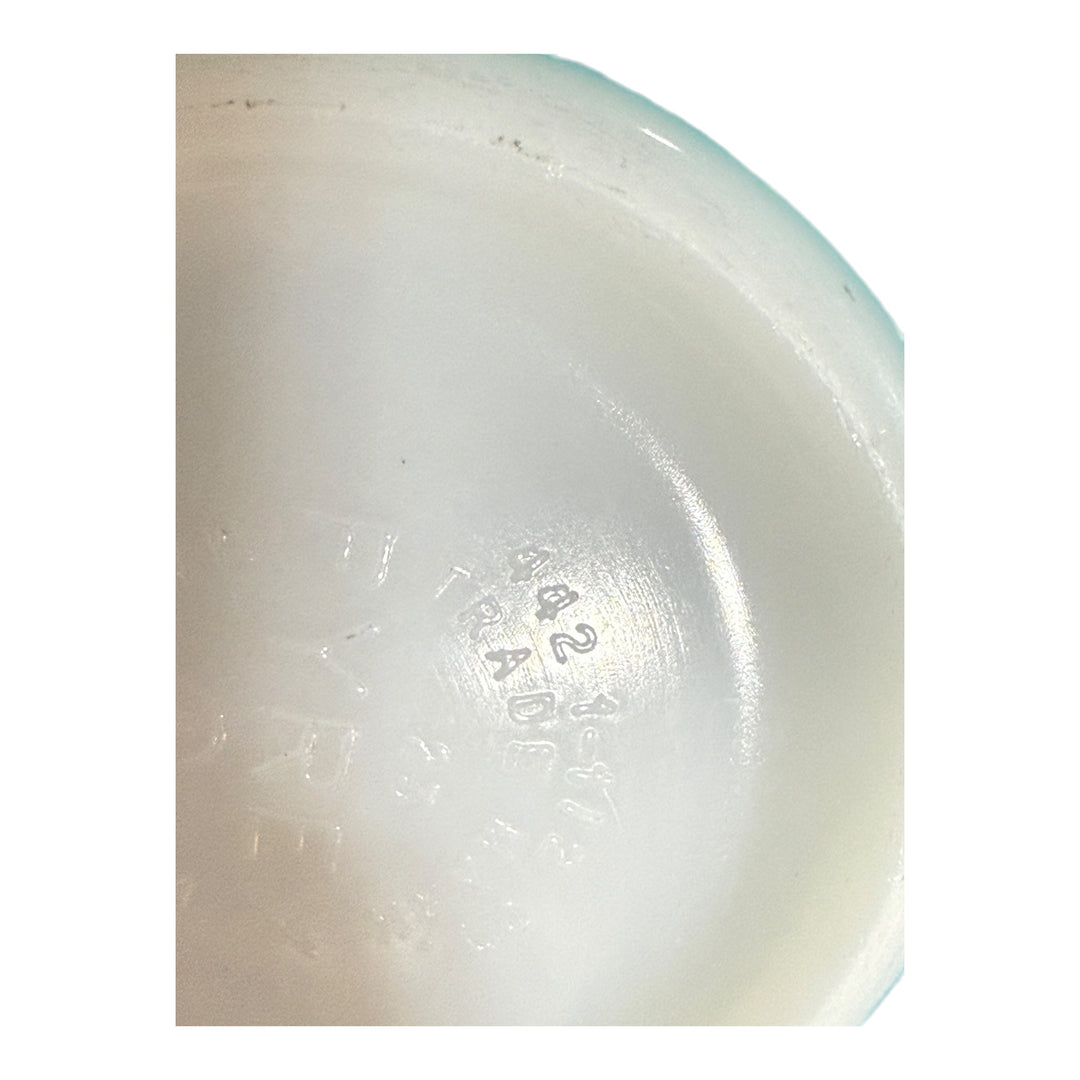 Vintage Pyrex Blue Turquoise Butterprint Rooster #442 Cinderella Nesting Bowl