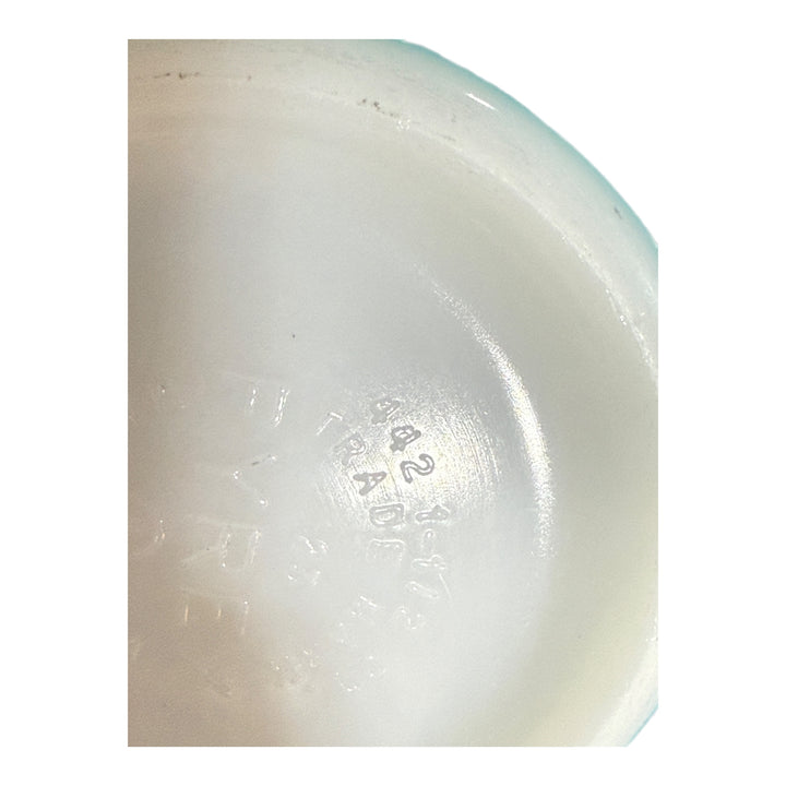 Vintage Pyrex Blue Turquoise Butterprint Rooster #442 Cinderella Nesting Bowl