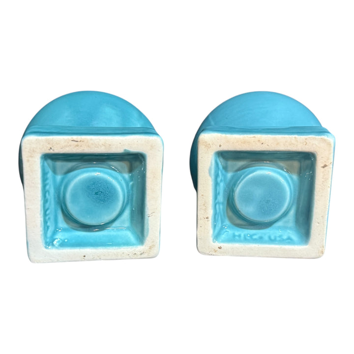 Vintage Fiestaware Ball Candle Holder Pair - Turquoise