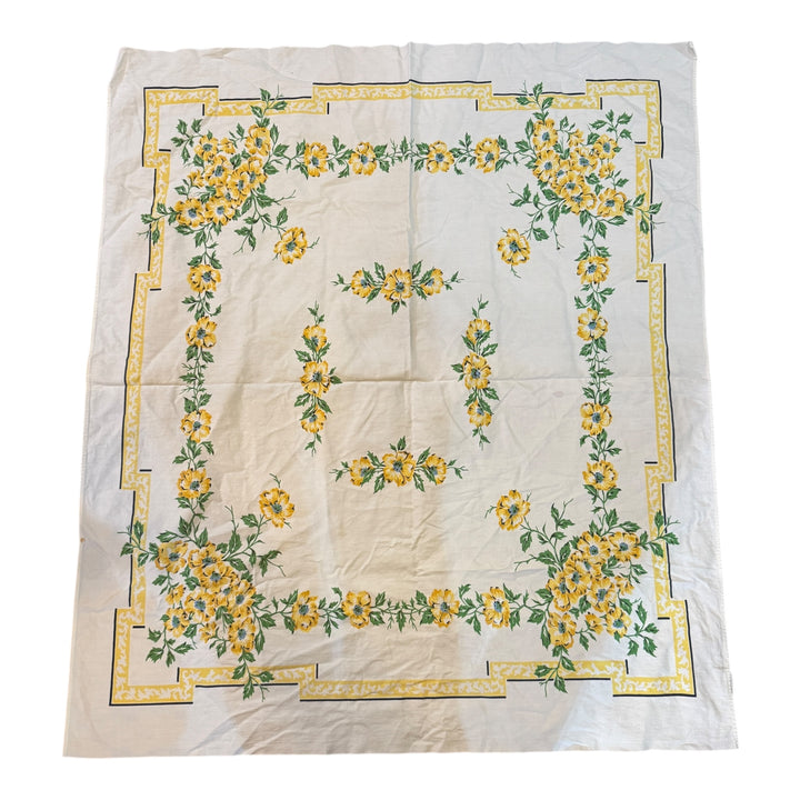 Vintage Floral Tablecloth
