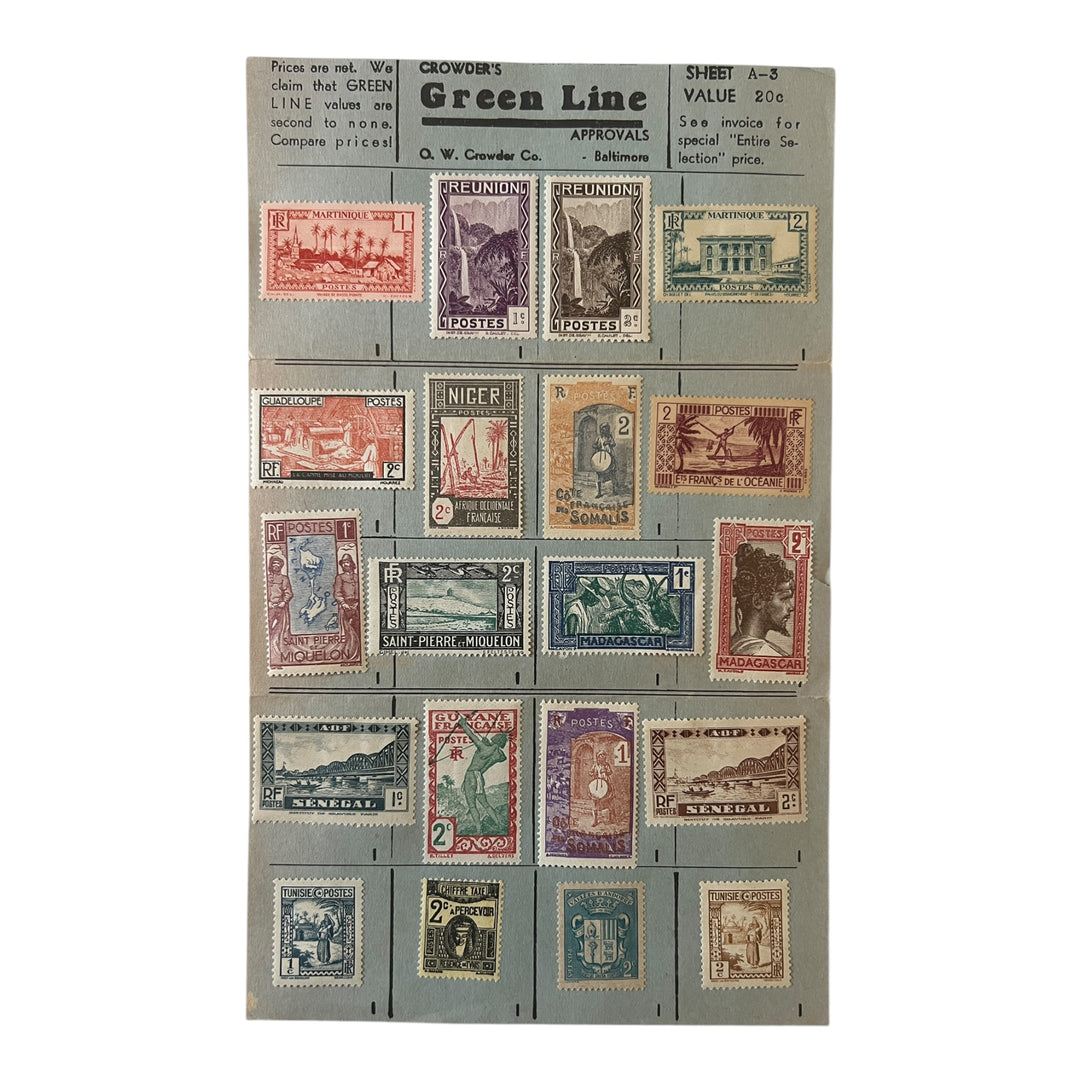 Stamps - Crowder's Green Line Approval Sheet A-3
