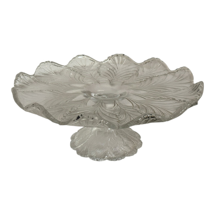 Vintage L. E. Smith Clear Fluted Cake Pedestal