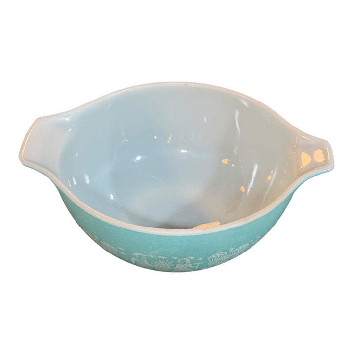 Vintage Pyrex Blue Turquoise Butterprint Rooster #442 Cinderella Nesting Bowl