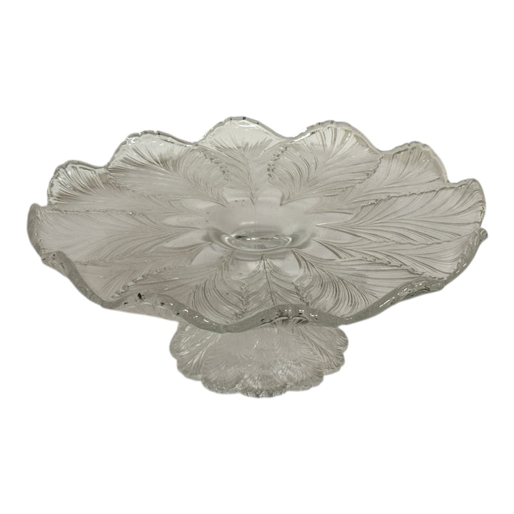 Vintage L. E. Smith Clear Fluted Cake Pedestal