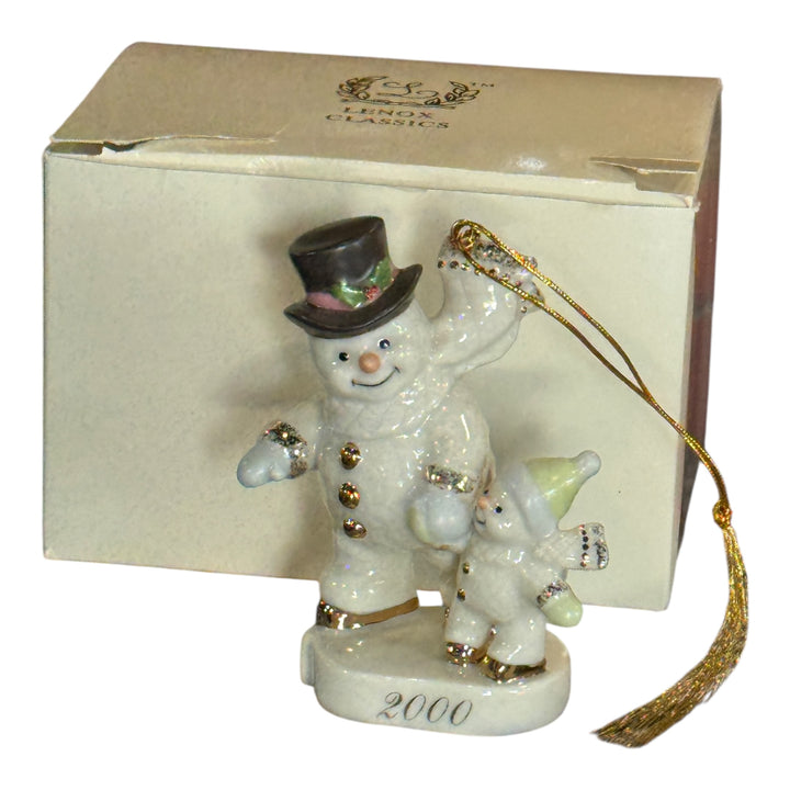 Lenox Practice Makes Perfect 2000 Snowman Figurine 3.75" Exclusive Edition