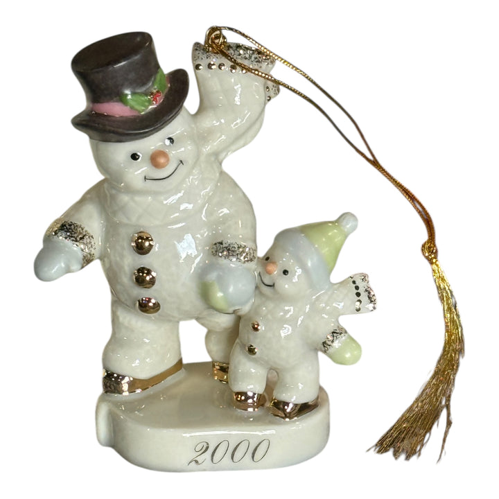 Lenox Practice Makes Perfect 2000 Snowman Figurine 3.75" Exclusive Edition