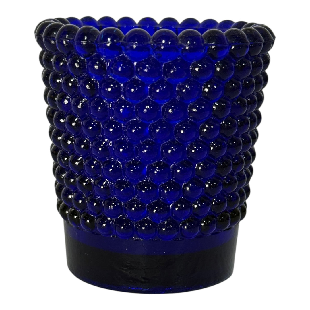 Cobalt Hobnail Votive Cup