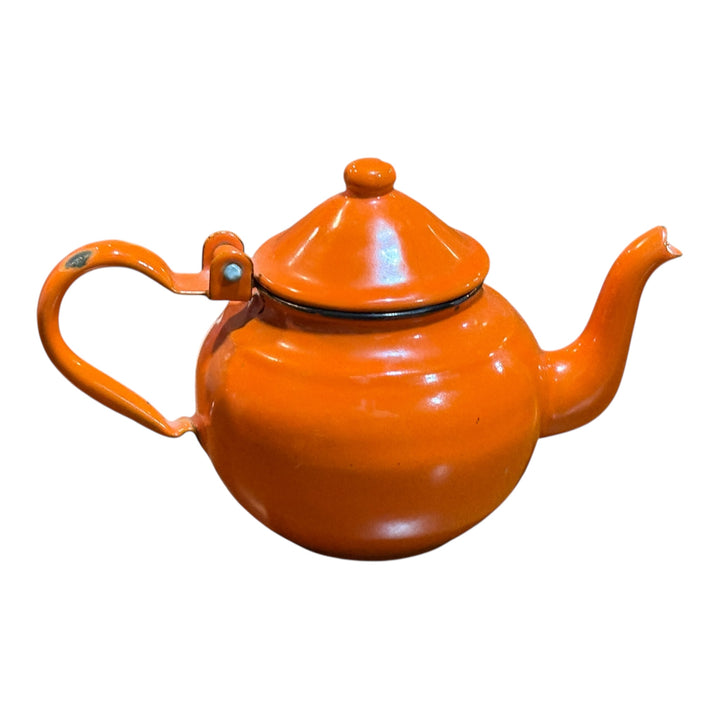 Orange Enamel 1 Cup Teapot