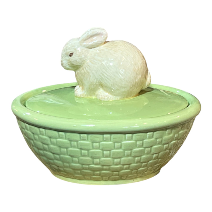 Easter - Hallmark Ceramic Bunny Basket Bowl with Lid