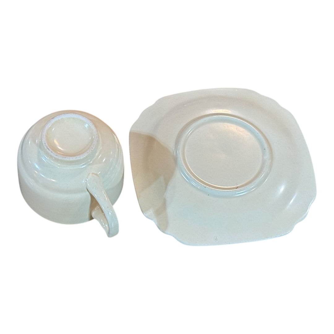 Homer Laughlin Ohio Century Wells Pattern Tea Cup and Saucer