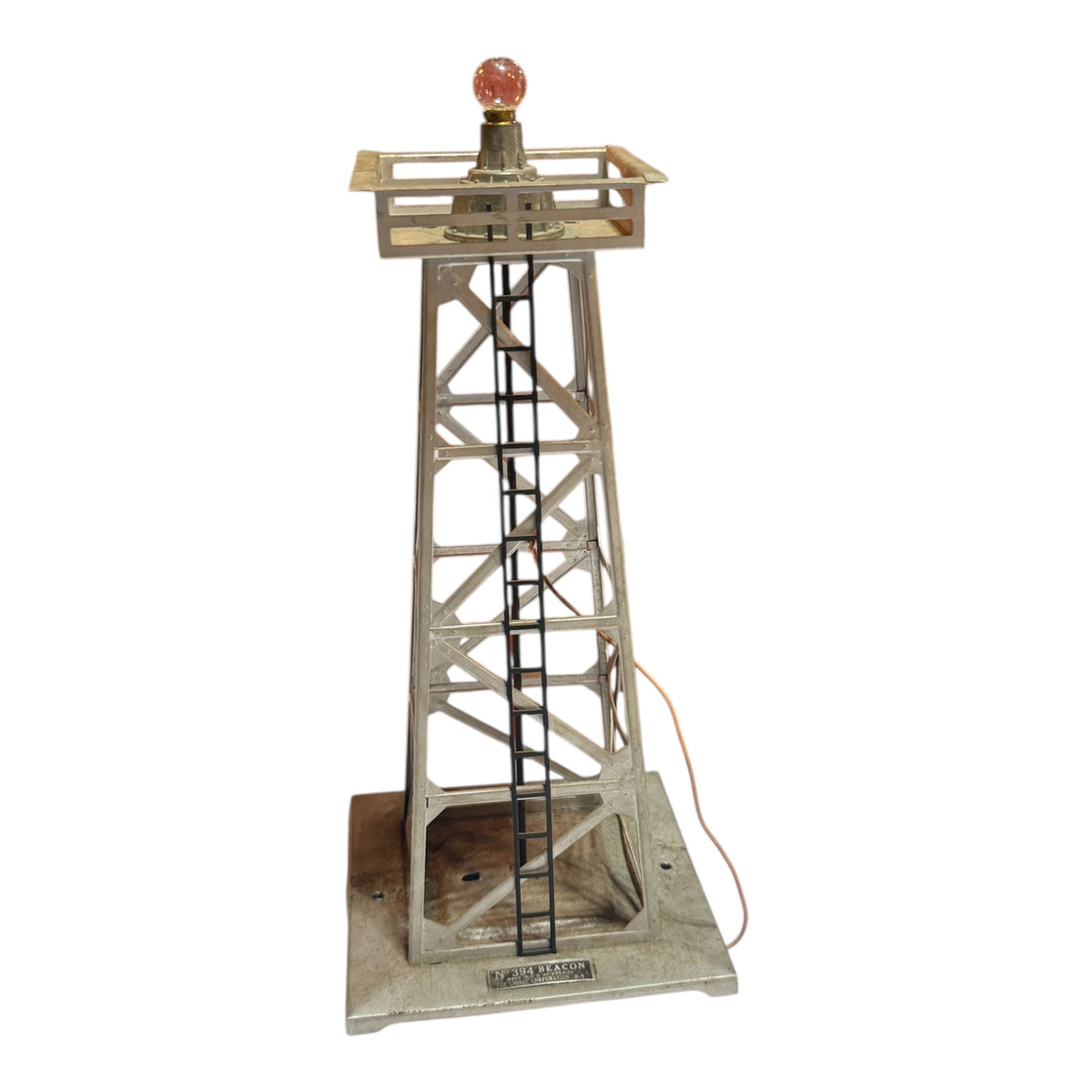 Trains -  Lionel #394 Rotating Beacon Missing Lantern W/ Original Box