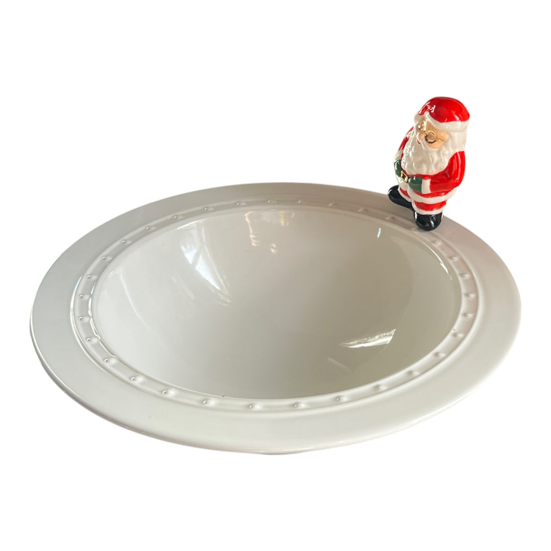 Nora Fleming Stoneware Baby Bowl with Santa