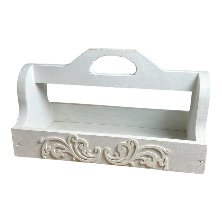 Shabby Chic Wooden Handled Box