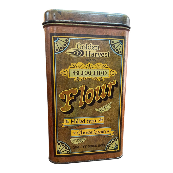 Vintage Golden Harvest Bleached Flour Tin