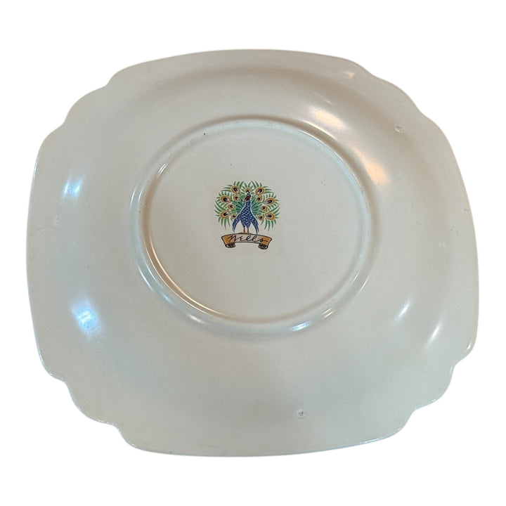 Homer Laughlin Century Shape Wells Peacock Mark Demitasse Teacup & Saucer