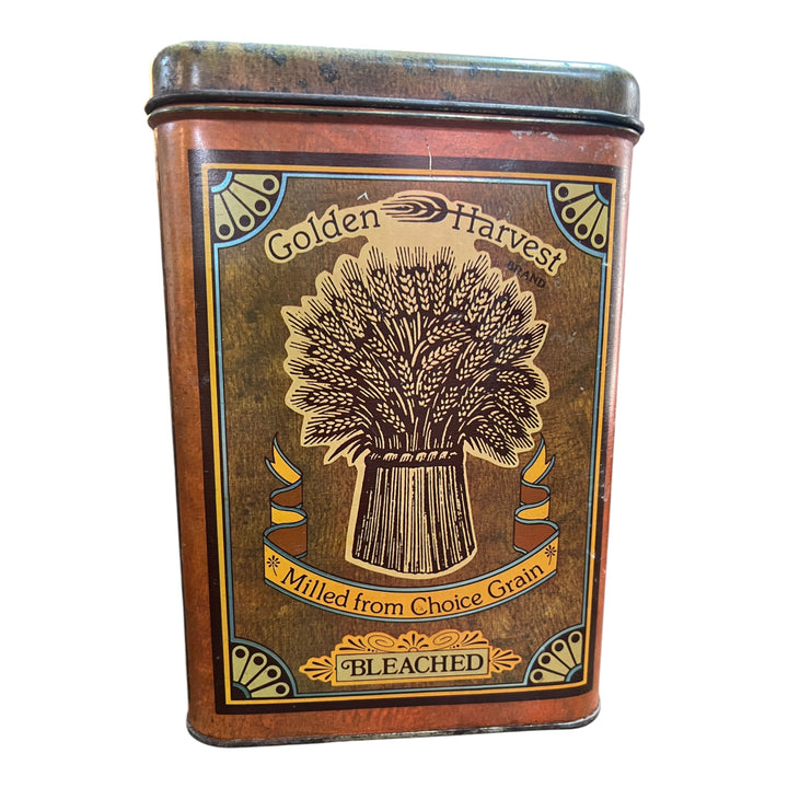 Vintage Golden Harvest Bleached Flour Tin