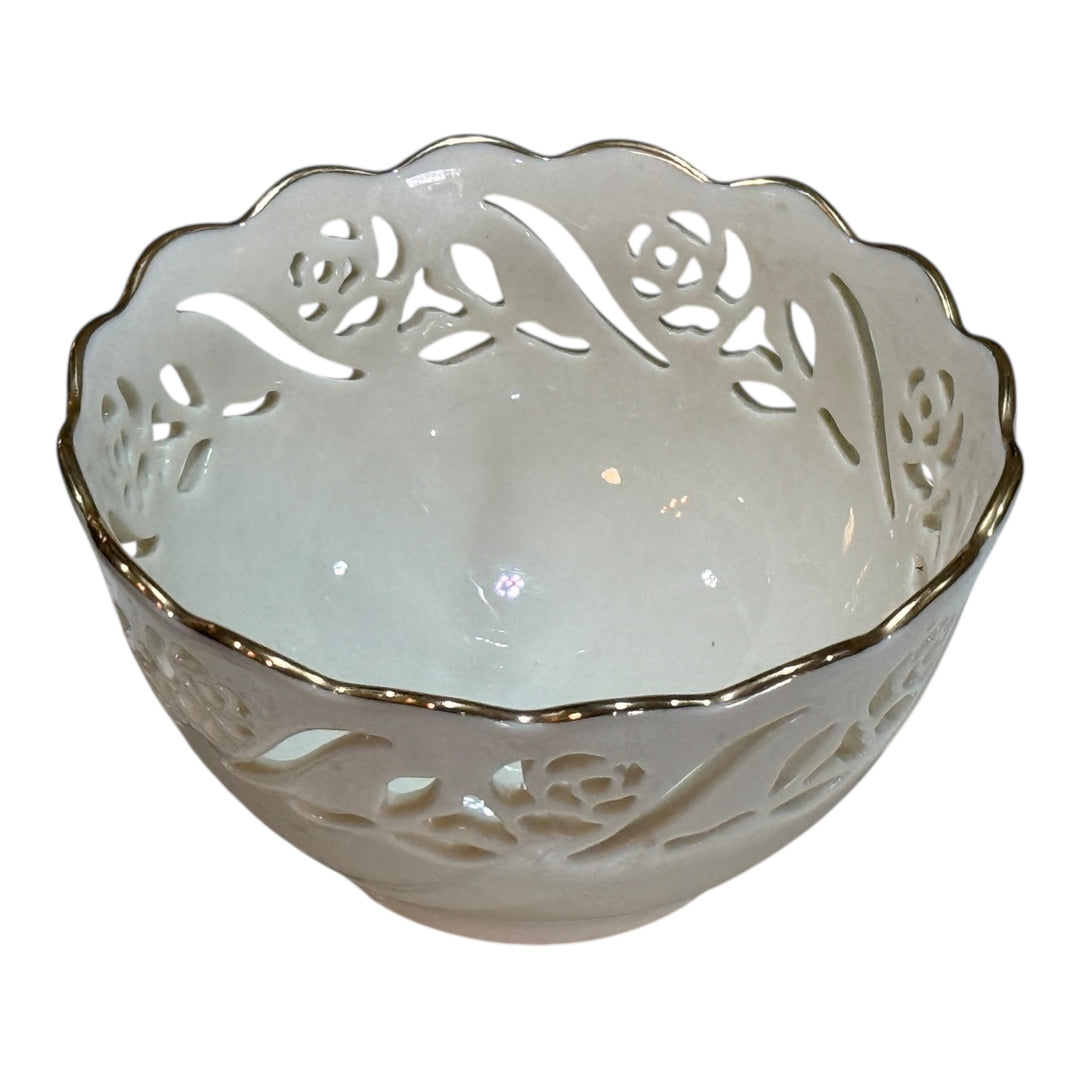 Lenox Rosebud Collection Pierced Bowl