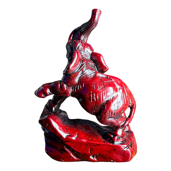 Asian Lacquered Elephant Figurine