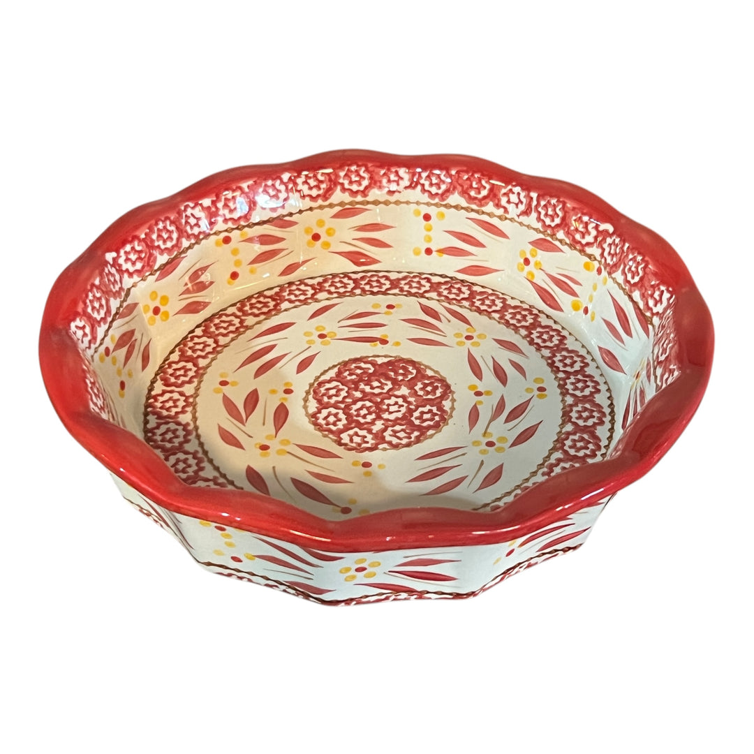 Temp-tations Old World Red 9" Pie Plate
