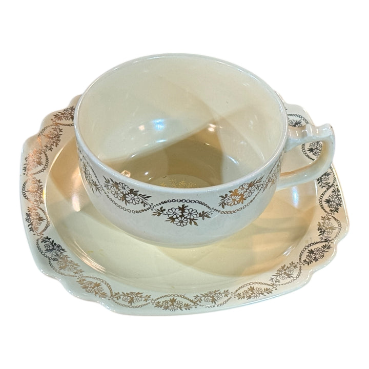 Homer Laughlin  Footed Cup & Saucer Set Garland