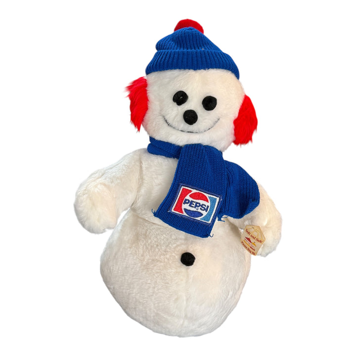 Vintage 1970's Pepsi Display Snowman Stuffed Plush 21" Tall